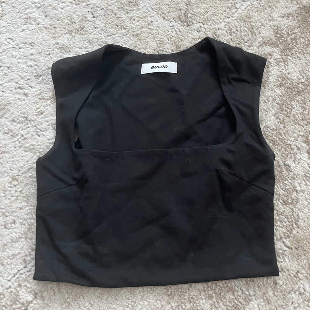 Danielle Guzio black crop top